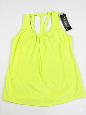 Rainbeau Curves Jocelyn Tank Neon Green Kip Activewear Yoga Sports Plus Sz 18/20